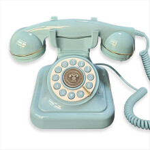 European Retro Wedding Audio Message Book Birthday Voice Blessing Decoration Phone Guest Blue