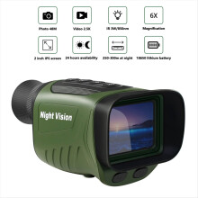 Digitales Nachtsichtmonokular, 40 MP, 2,5K Infrarot-Teleskop, 6-fache optische Vergrößerung, 8-facher Zoom, Armeegrün