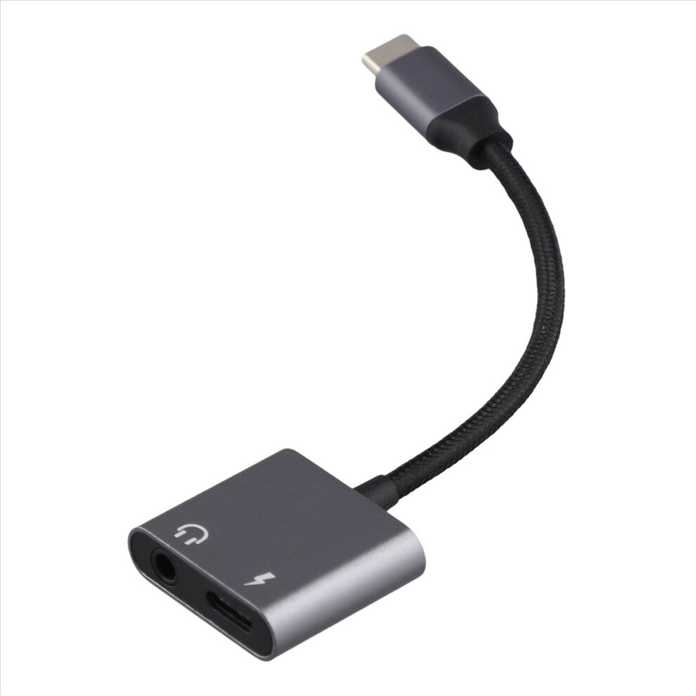 2-In-1 Usb C To 3.5Mm/Type Aux Audio Adapter Pd60w Fast Charging Headphone Converter 4852299577253