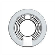 Magnetischer Handy-Ringhalter, 180 drehbar, ultradünner Metallgriff für verbesserte Einhandbedienung, Weiß