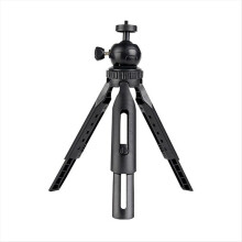 Multifunctional Mini Tripod for Cameras & Phones Desktop Portable Vlog Selfie Stick with 360 Ball Head Black