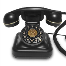 European Retro Wedding Audio Message Book Birthday Voice Blessing Decoration Phone Guest Black