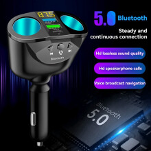 66W USB Type C MP3 Player Car Charger One-to-Four FM Transmitter QC 3.0 Fast Charge
