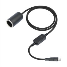 Typ-C-Adapterkabel mit Spannungsanzeige auf Zigarettenanzünderbuchse, Aufwärtswandler für Fahrzeuge, Kfz-Spannungserhöhung