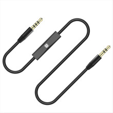 1,2 m langes 3,5-mm-Klinken-Audiokabel (AUX-Verlängerung) für Auto, Kopfhörer, Handy, MP3-Player, Headset und Lautsprecher (Schwarz)