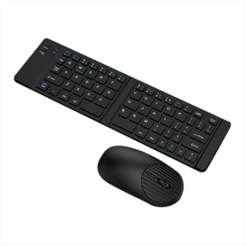 2.4g Wireless Bluetooth Keyboard and Mouse Set TYPE-C Charging Suitable for Mobile Phones Tablets Folding A 1