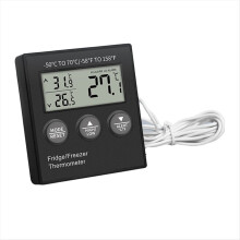 Digital Fridge Thermometer with Temperature Alarm LCD Display Refrigerator Freezer