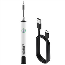 Mini-Lötkolben-Set mit 510er Gewinde, 3-stufiger Spannungsregelung, inklusive Lötspitze, 650 mAh Akku, USB-aufladbar, Weiß