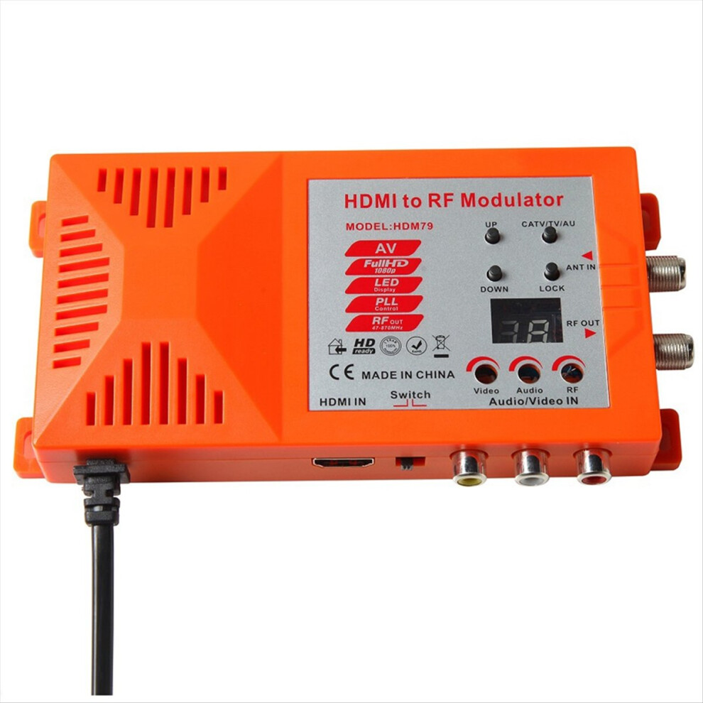 Tv/Av To Modulator Coaxial Uhf Converter Adapter For Hd Digital Av Video Analog Coax Tv Pal Format Eu Plug 4852299581120