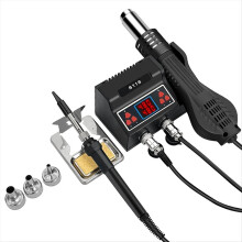 8118 SMD-Rework-Lötstation 2-in-1 Heißluft- und Lötkolben für BGA-Leiterplatten-IC-Reparatur, fortschrittliches Lötwerkzeug mit EU-Stecker
