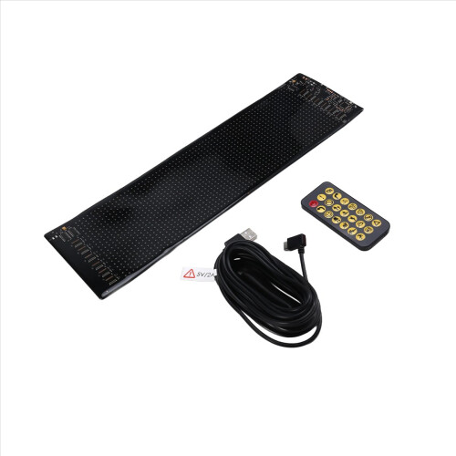 USB Car Truck Display Screen 20x64 LED Matrix Pixel Panel Light Bluetooth App Sign Animation Programmable for 1