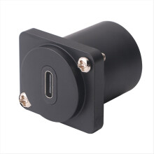 USB-C-Buchse auf USB-C-Buchse-Verlängerungsadapter für Einbau in Schalttafeln (rund)