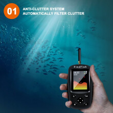 Smart English Russian Menu Wireless Sonar Portable Fish Finder Sensor Sounder Alarm River Lake Sea Bed Live