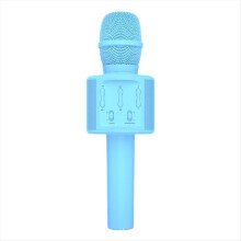 Kabelloses Bluetooth-Heimmikrofon für KTV-Player für Kinder mit magischem Sound, LED-Licht und Zubehör (Audio, Blau)