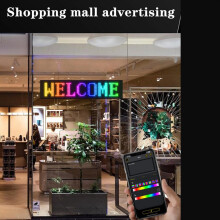 LED Matrix Panel Flexible Screen Display Car Windshield Scrolling Advertising Sign RGB DIY App Control Signal Light