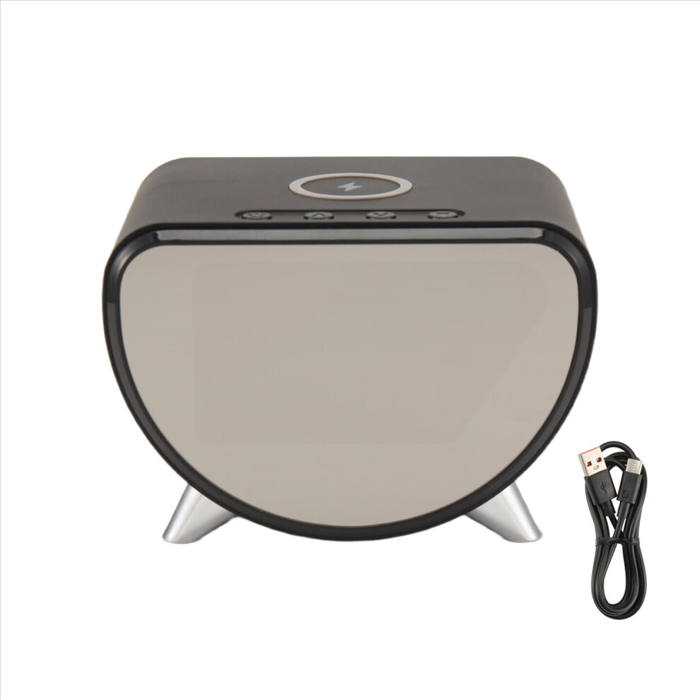 Multifunctional Alarm Clock Temperature Wireless Charger Led Mobile Phone Three In One 4852299530289