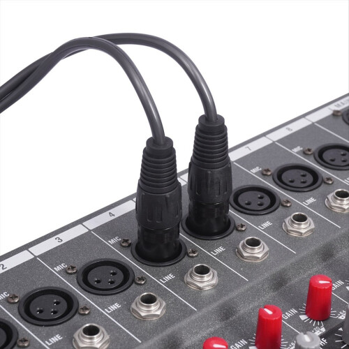 to 2xLR 3-Core XLR Cable Mixer Power Amplifier Active Speaker Microphone Audio 3meter 2