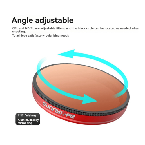 Lens Filter for Action 5 Pro/4/3 ND/ Light Reducing Polarising Camera Accessories ND16/ 1