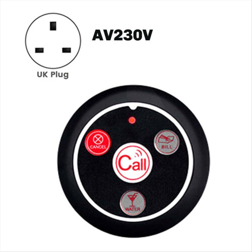 Cafe Waiter Service Buzzer 15 Table Call Button Transmitter 2 Watch Pager Wireless Calling System UK Plug 2