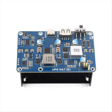 UPS HAT (E) for 5/4B/3B+, Bi-Directional Fast Charging, 5V 6A Output, Pogo Pins Connector