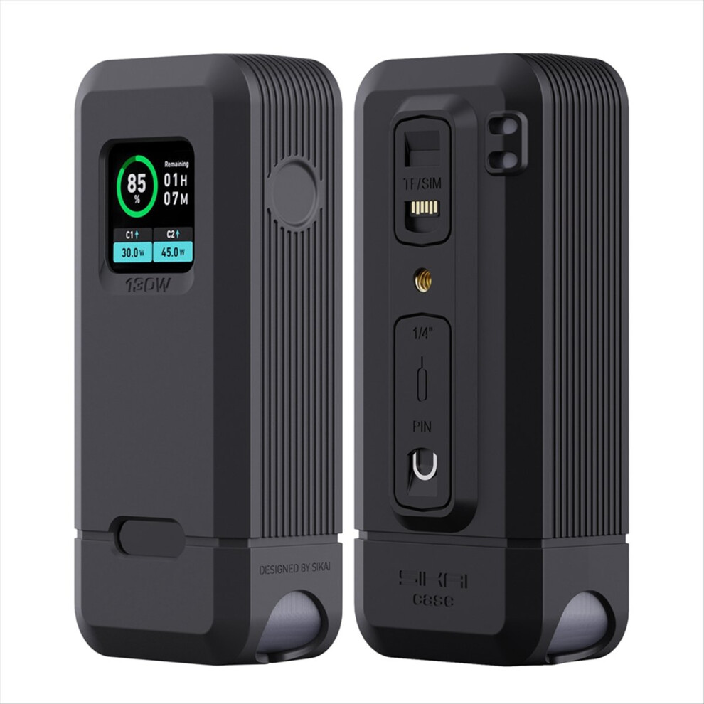 Photos - Other for Computer Silicone Case for Prime 130W Power Bank TF/SIM Card PIN Storage Carrying Travel Bag Accessories,Black,A
