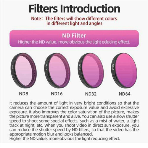 Lens Filter for Action 5 Pro/4/3 Angle Adjustable ND Filters Scaler Camera Accessories ND8 2