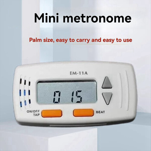 EM-11 Clip-on Guitar Metronome with Clock Function Mini Electronic for Guitarists, Portable Accessories 2
