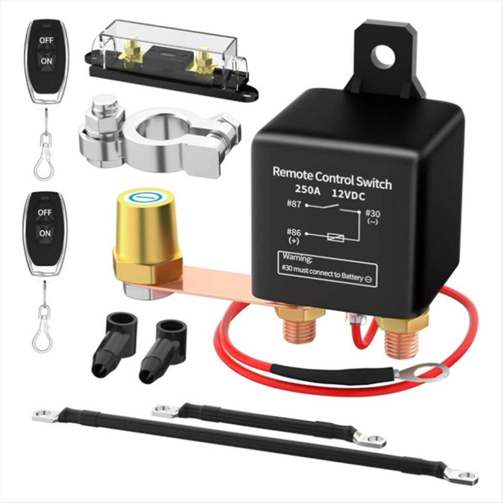 Remote Battery Disconnect Switch 12V 250A Wireless Control Dual 4852299535178