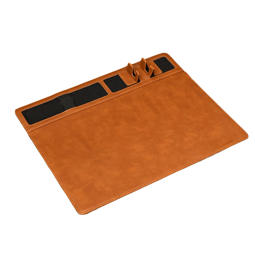 Gaming Mousepad 15W Wireless Charging Pu Leather For Office Desk Home Brown 4852299525445