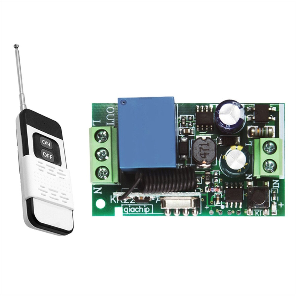433Mhz Wireless Remote Control Switch For Lights, Fans - 110V/220V, 10A Relay, 100M Range, /Off 4852902529860
