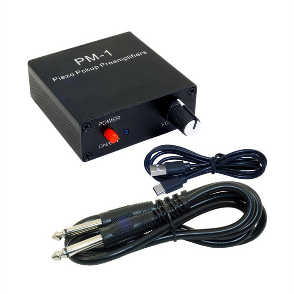 Dc5v 6.35Mm Guitar Piezo Contact Pickup Preamplifiers For Violin Cello Kalimba Harps Banjo Mandolin Ukulele 4852902528719