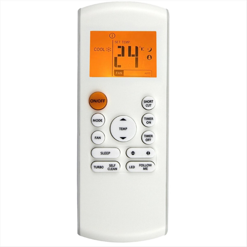 Replace Remote Control Rg57a16/Bgef For Fresh Ac Air Conditioner Rg57a2/Bgef Cool And Heat With Backlight 4852299533969