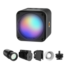 L3 RGB COB Video Light Waterproof Mini Cube Kit with Snoot Diffuser Barndoor 2700-7000K Color Temperature