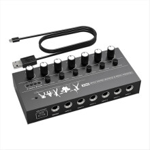 Kompakter 6-Kanal-Audiomixer mit extrem niedrigem Rauschen und hoher Stereo-Leistung für Gitarren und Keyboards