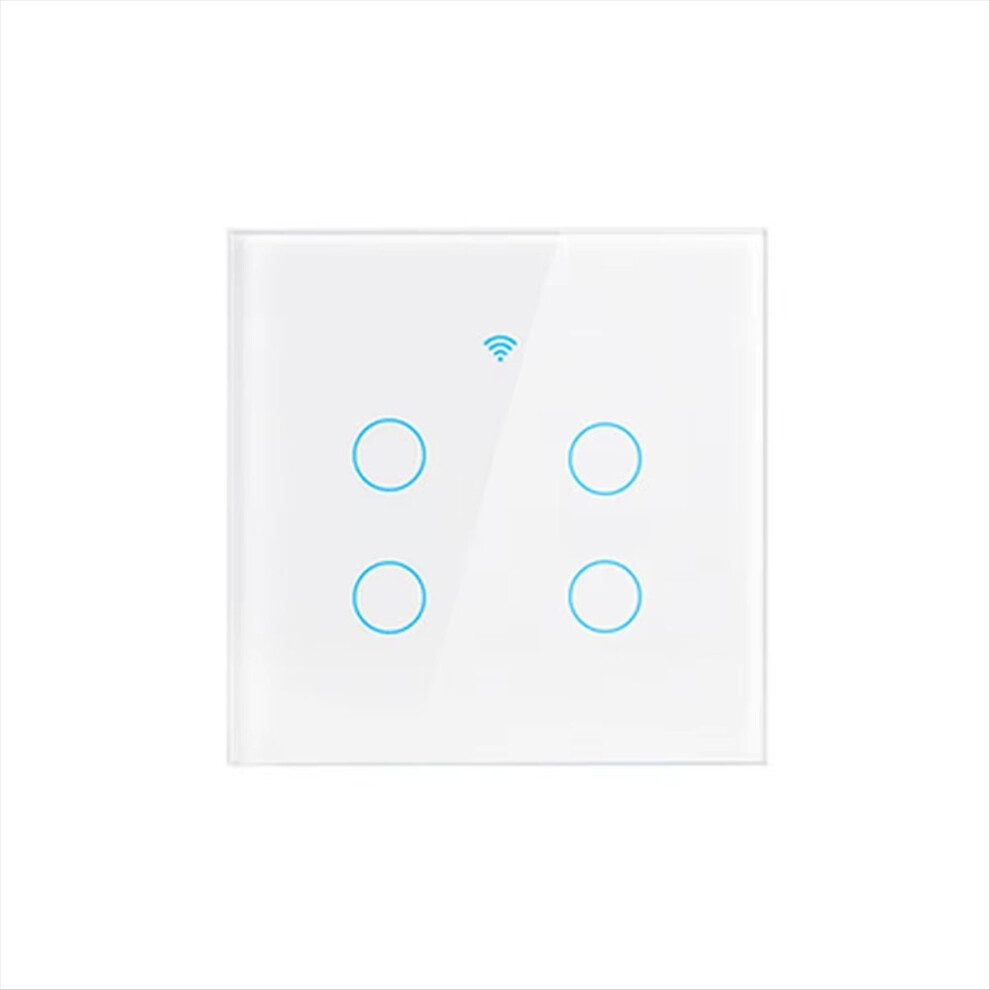 Photos - Other Electrical Equipment WiFi Smart Switch EU Neutral Wire /No Touch Light Works with Home 4 Gang