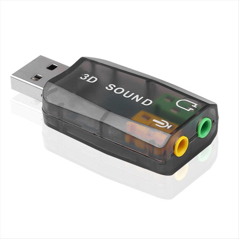 Photos - Keyboard External USB Sound Card 3D Audio Headset Microphone Adapter for PC Desktop Support Three-Dimensional