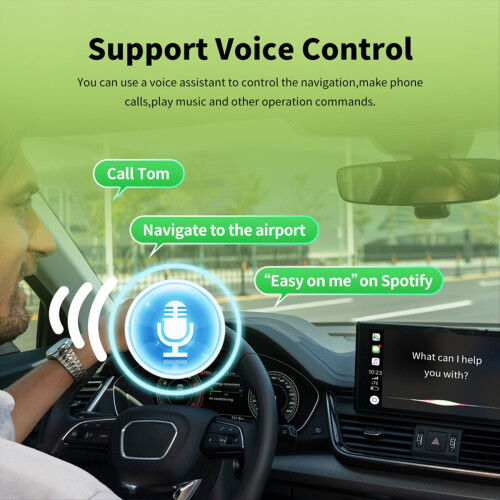 2in1 Wireless CarPlay Android Auto Adapter Smart Mini AI Box Plug and Play WiFi Fast Connect Universal