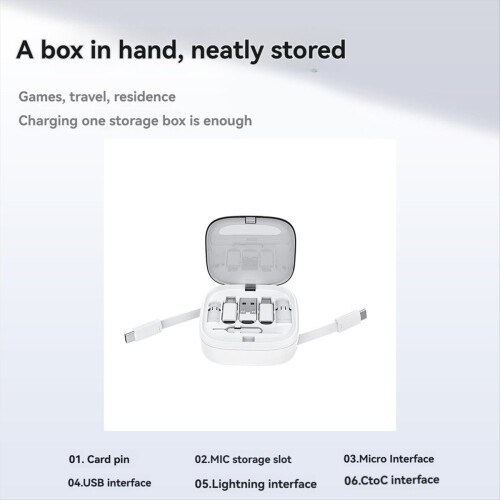60W Multi-Function Fast Charging Data Cable Storage Box for Universal Mobile Phone Holder Adapter 1