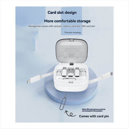60W Multi-Function Fast Charging Data Cable Storage Box for Universal Mobile Phone Holder Adapter 2