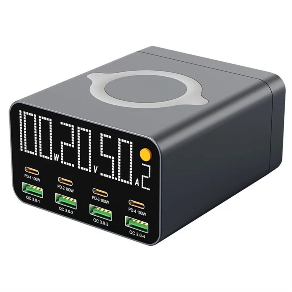 Wlx-M1 120W 8 Ports Usb Charger Station With Wireless Charging Qc3.0 Pd3.0 Quick Charge For 13 Eu Plug 4852902523523