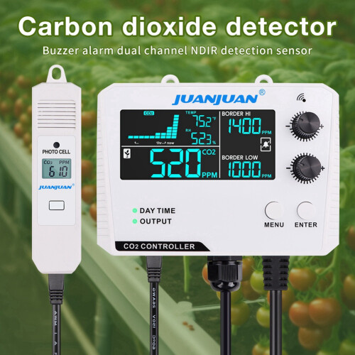 Kohlendioxidregler, Einkanal-Split-Sonde, CO2-Überwachungsventil, Druckminderer für Gewächshäuser, EU-Stecker D 2