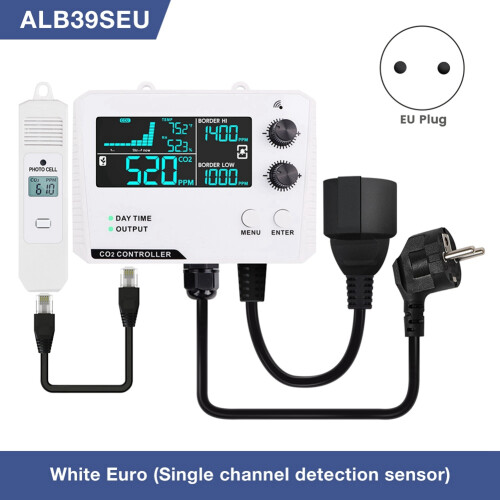 Kohlendioxidregler, Einkanal-Split-Sonde, CO2-Überwachungsventil, Druckminderer für Gewächshäuser, EU-Stecker D 1
