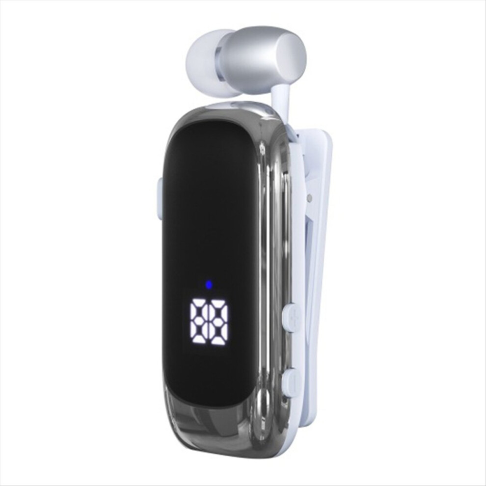 Photos - Headphones K88 Lavalier Business Bluetooth 5.4 Headphone Talk/Music Time 20 Hours, LED Digital Display,Noice Cancelling White