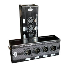 Paar 4-Kanal 3-Pin XLR Audio RJ45 Ethernet-Extender-Netzwerkkabel DMX512 Signal Stecker+Buchse