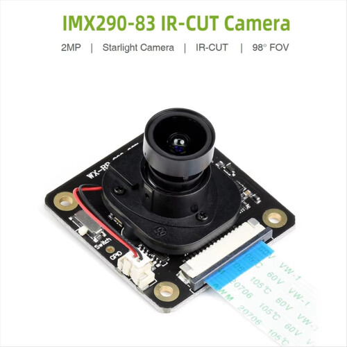 For IMX290-83 IR-CUT Camera Industrial Starlight Sensor Fixed-Focus 2MP for 4B 3B+ 3B 1