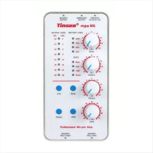 Portable Microphone Preamp 70dB Gain Adjustable for SM58S Amplifier with 48V Rechargeable Battery