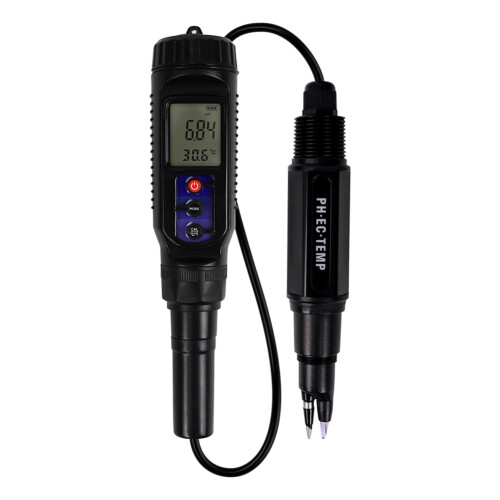 Water Soil Quality Tester Digital PH/EC/TEMP Multi-Function Testing PH Meter for Aquariums Pools Dough
