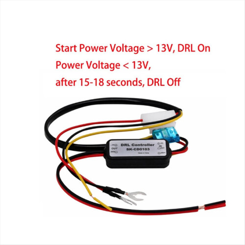 1 Stück DRL-Controller Auto LED Tagfahrlicht Relais Kabelbaum Dimmer Ein/Aus 12-18V Nebelscheinwerfer SK-CD0103 2