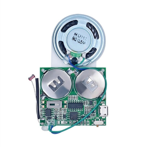 DIY Light Sensor Sound Module, Micro-USB Recordable Chip 8M Memory Speaker Talking Programmable Music Player Box
