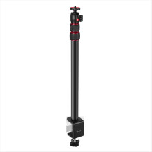 Kamera-Tischhalterung, verstellbar 43-102 cm, teleskopierbar, C-Klemme, Tischleuchte, 1/4-Zoll-Schraube